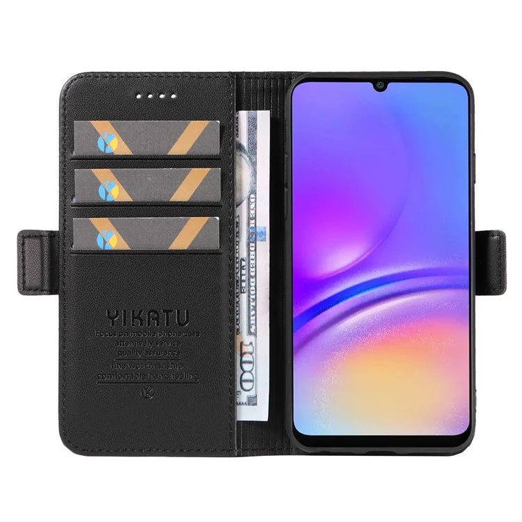 YIKATU YK-003 For Samsung Galaxy A06 Case Wallet Stand Leather Phone Cover Side Buckle