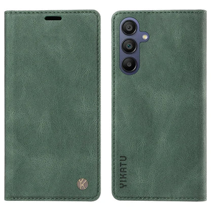 YIKATU YK-004 For Samsung Galaxy A16 5G Case Leather Skin-Touch Phone Cover Magnetic Auto-Absorbed