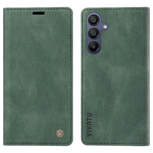 YIKATU YK-004 For Samsung Galaxy A16 5G Case Leather Skin-Touch Phone Cover Magnetic Auto-Absorbed