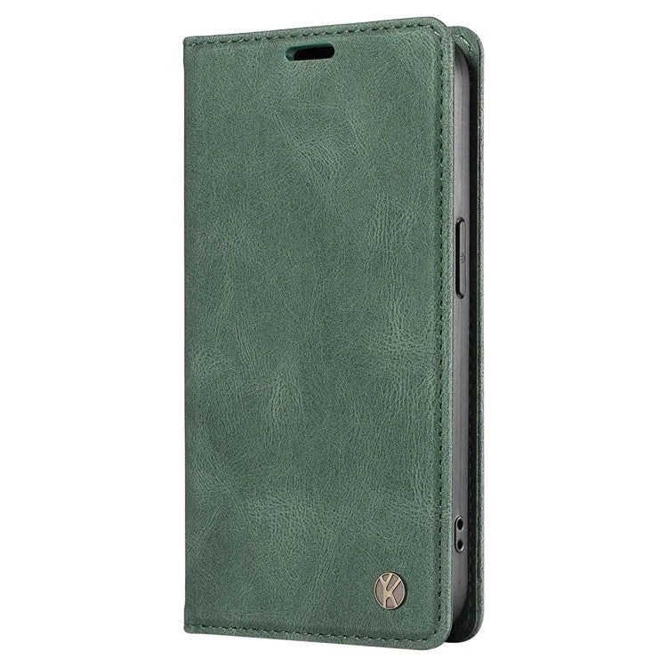 YIKATU YK-004 For Samsung Galaxy A16 5G Case Leather Skin-Touch Phone Cover Magnetic Auto-Absorbed