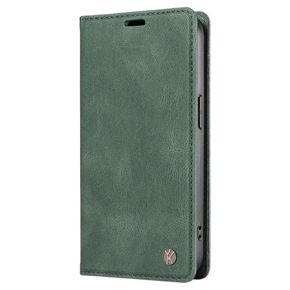 YIKATU YK-004 For Samsung Galaxy A16 5G Case Leather Skin-Touch Phone Cover Magnetic Auto-Absorbed