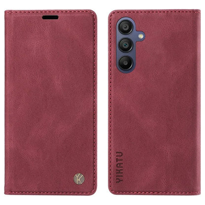 YIKATU YK-004 For Samsung Galaxy A16 5G Case Leather Skin-Touch Phone Cover Magnetic Auto-Absorbed