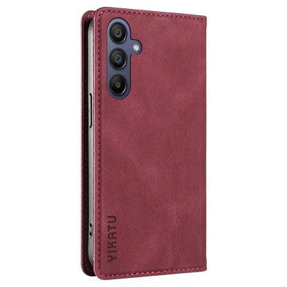 YIKATU YK-004 For Samsung Galaxy A16 5G Case Leather Skin-Touch Phone Cover Magnetic Auto-Absorbed