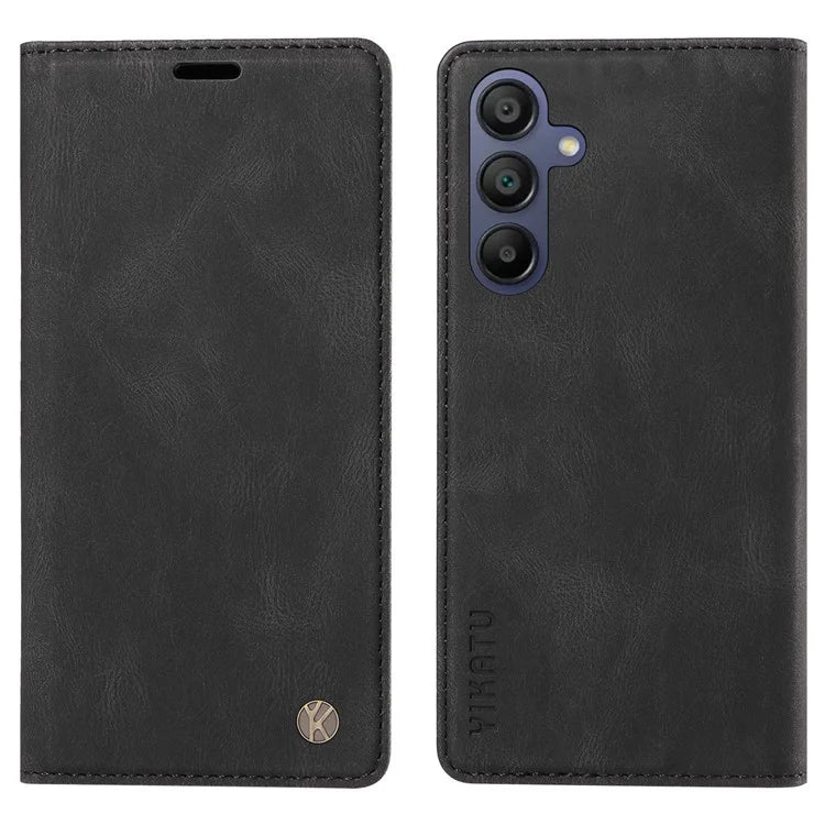 YIKATU YK-004 For Samsung Galaxy A16 5G Case Leather Skin-Touch Phone Cover Magnetic Auto-Absorbed