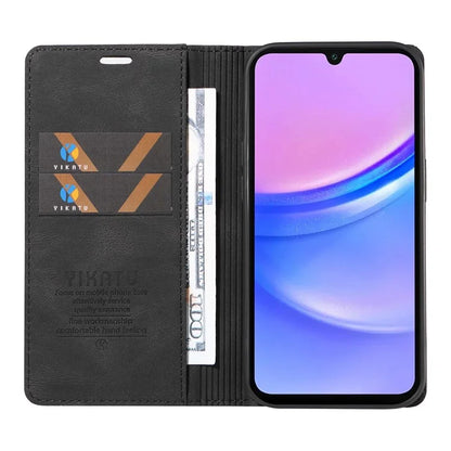 YIKATU YK-004 For Samsung Galaxy A16 5G Case Leather Skin-Touch Phone Cover Magnetic Auto-Absorbed