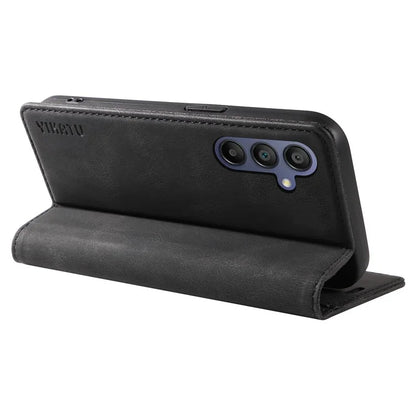 YIKATU YK-004 For Samsung Galaxy A16 5G Case Leather Skin-Touch Phone Cover Magnetic Auto-Absorbed