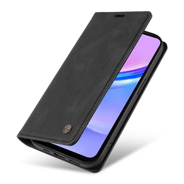 YIKATU YK-004 For Samsung Galaxy A16 5G Case Leather Skin-Touch Phone Cover Magnetic Auto-Absorbed