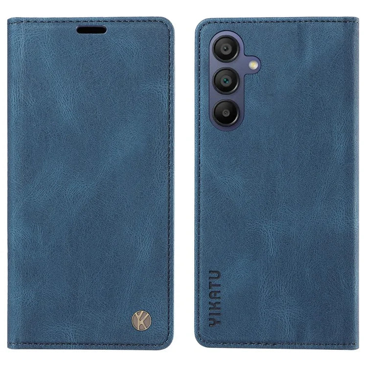 YIKATU YK-004 For Samsung Galaxy A16 5G Case Leather Skin-Touch Phone Cover Magnetic Auto-Absorbed