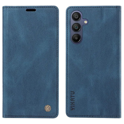 YIKATU YK-004 For Samsung Galaxy A16 5G Case Leather Skin-Touch Phone Cover Magnetic Auto-Absorbed