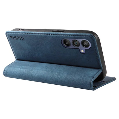 YIKATU YK-004 For Samsung Galaxy A16 5G Case Leather Skin-Touch Phone Cover Magnetic Auto-Absorbed