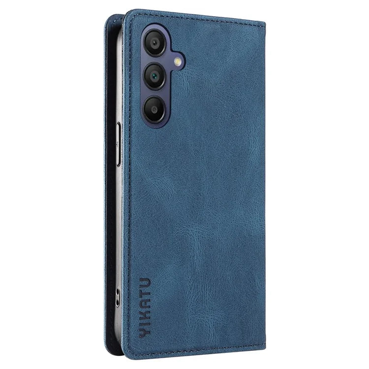 YIKATU YK-004 For Samsung Galaxy A16 5G Case Leather Skin-Touch Phone Cover Magnetic Auto-Absorbed