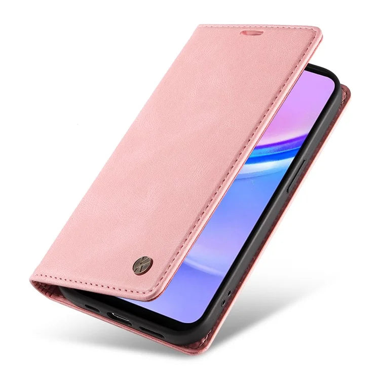 YIKATU YK-004 For Samsung Galaxy A16 5G Case Leather Skin-Touch Phone Cover Magnetic Auto-Absorbed