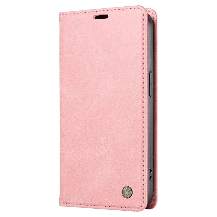 YIKATU YK-004 For Samsung Galaxy A16 5G Case Leather Skin-Touch Phone Cover Magnetic Auto-Absorbed