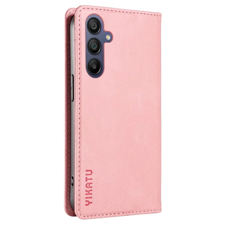 YIKATU YK-004 For Samsung Galaxy A16 5G Case Leather Skin-Touch Phone Cover Magnetic Auto-Absorbed