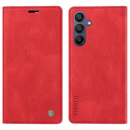 YIKATU YK-004 For Samsung Galaxy A16 5G Case Leather Skin-Touch Phone Cover Magnetic Auto-Absorbed