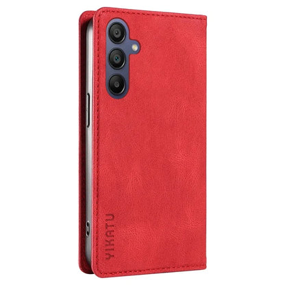 YIKATU YK-004 For Samsung Galaxy A16 5G Case Leather Skin-Touch Phone Cover Magnetic Auto-Absorbed