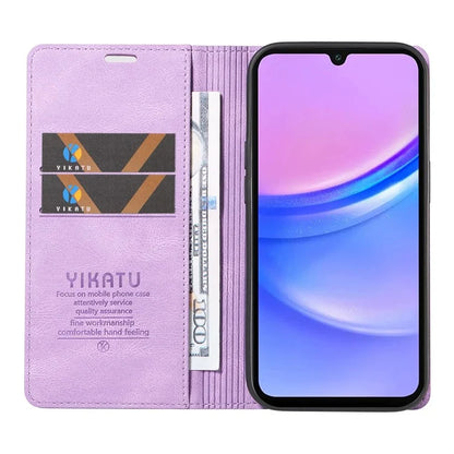YIKATU YK-004 For Samsung Galaxy A16 5G Case Leather Skin-Touch Phone Cover Magnetic Auto-Absorbed