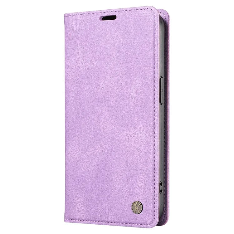 YIKATU YK-004 For Samsung Galaxy A16 5G Case Leather Skin-Touch Phone Cover Magnetic Auto-Absorbed
