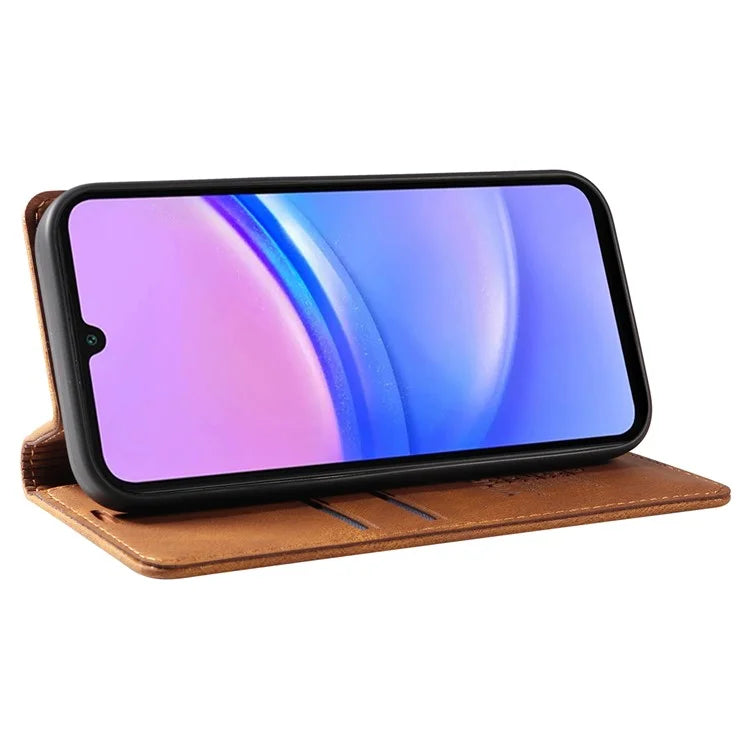 YIKATU YK-004 For Samsung Galaxy A16 5G Case Leather Skin-Touch Phone Cover Magnetic Auto-Absorbed