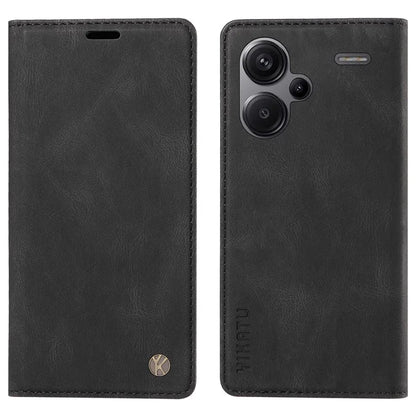 YIKATU YK-004 For Xiaomi Redmi Note 13 Pro+ 5G Case Leather Skin-Touch Phone Cover Magnetic Auto-Absorbed