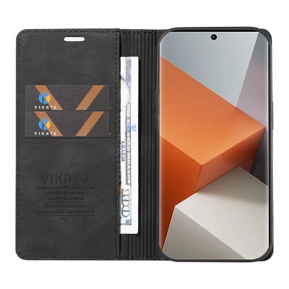 YIKATU YK-004 For Xiaomi Redmi Note 13 Pro+ 5G Case Leather Skin-Touch Phone Cover Magnetic Auto-Absorbed