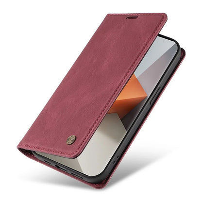 YIKATU YK-004 For Xiaomi Redmi Note 13 Pro+ 5G Case Leather Skin-Touch Phone Cover Magnetic Auto-Absorbed