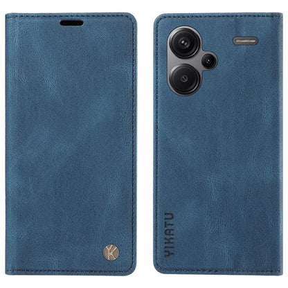 YIKATU YK-004 For Xiaomi Redmi Note 13 Pro+ 5G Case Leather Skin-Touch Phone Cover Magnetic Auto-Absorbed