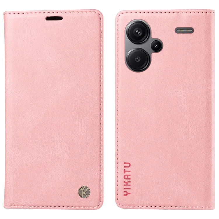 YIKATU YK-004 For Xiaomi Redmi Note 13 Pro+ 5G Case Leather Skin-Touch Phone Cover Magnetic Auto-Absorbed