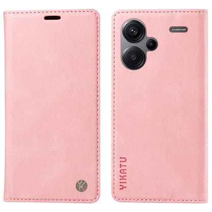 YIKATU YK-004 For Xiaomi Redmi Note 13 Pro+ 5G Case Leather Skin-Touch Phone Cover Magnetic Auto-Absorbed