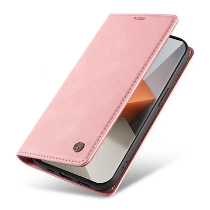 YIKATU YK-004 For Xiaomi Redmi Note 13 Pro+ 5G Case Leather Skin-Touch Phone Cover Magnetic Auto-Absorbed