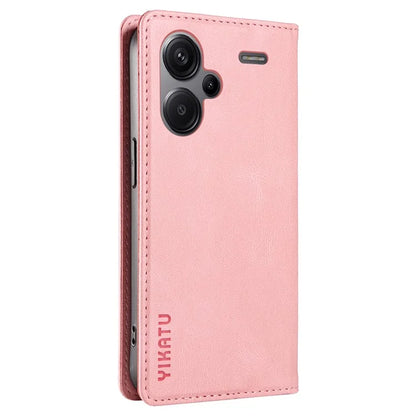 YIKATU YK-004 For Xiaomi Redmi Note 13 Pro+ 5G Case Leather Skin-Touch Phone Cover Magnetic Auto-Absorbed