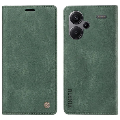 YIKATU YK-004 For Xiaomi Redmi Note 13 Pro+ 5G Case Leather Skin-Touch Phone Cover Magnetic Auto-Absorbed