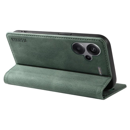 YIKATU YK-004 For Xiaomi Redmi Note 13 Pro+ 5G Case Leather Skin-Touch Phone Cover Magnetic Auto-Absorbed