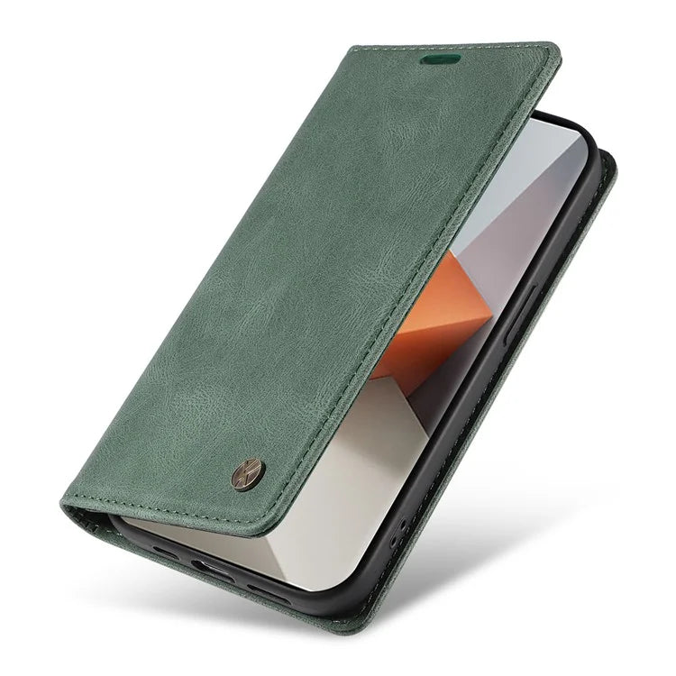 YIKATU YK-004 For Xiaomi Redmi Note 13 Pro+ 5G Case Leather Skin-Touch Phone Cover Magnetic Auto-Absorbed
