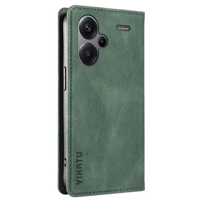 YIKATU YK-004 For Xiaomi Redmi Note 13 Pro+ 5G Case Leather Skin-Touch Phone Cover Magnetic Auto-Absorbed