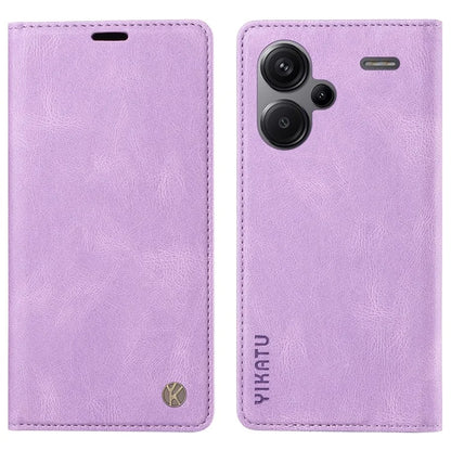YIKATU YK-004 For Xiaomi Redmi Note 13 Pro+ 5G Case Leather Skin-Touch Phone Cover Magnetic Auto-Absorbed