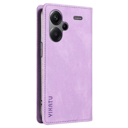 YIKATU YK-004 For Xiaomi Redmi Note 13 Pro+ 5G Case Leather Skin-Touch Phone Cover Magnetic Auto-Absorbed