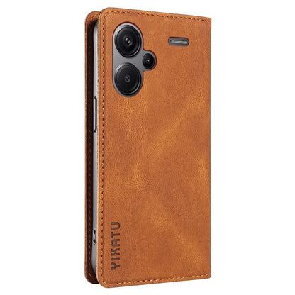 YIKATU YK-004 For Xiaomi Redmi Note 13 Pro+ 5G Case Leather Skin-Touch Phone Cover Magnetic Auto-Absorbed