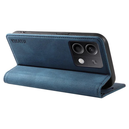 YIKATU YK-004 For Xiaomi Poco X6 5G / Redmi Note 13 Pro 5G Case Leather Skin-Touch Phone Cover Magnetic Auto-Absorbed