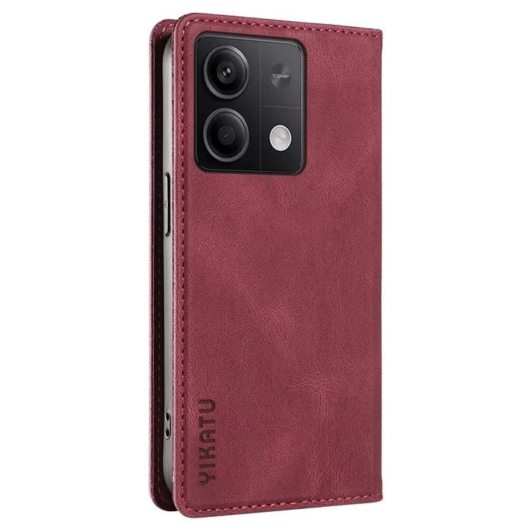 YIKATU YK-004 For Xiaomi Poco X6 5G / Redmi Note 13 Pro 5G Case Leather Skin-Touch Phone Cover Magnetic Auto-Absorbed