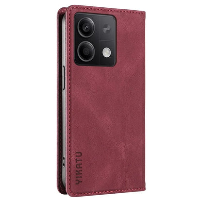 YIKATU YK-004 For Xiaomi Poco X6 5G / Redmi Note 13 Pro 5G Case Leather Skin-Touch Phone Cover Magnetic Auto-Absorbed
