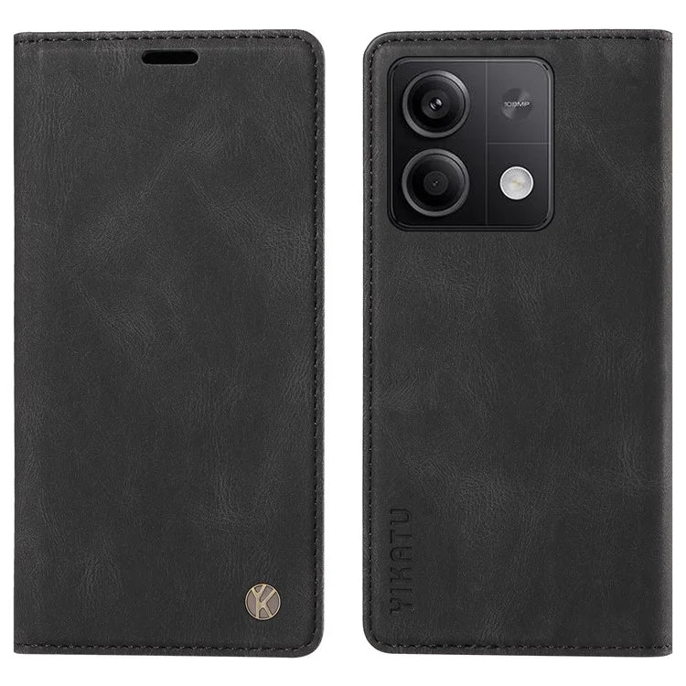 YIKATU YK-004 For Xiaomi Poco X6 5G / Redmi Note 13 Pro 5G Case Leather Skin-Touch Phone Cover Magnetic Auto-Absorbed