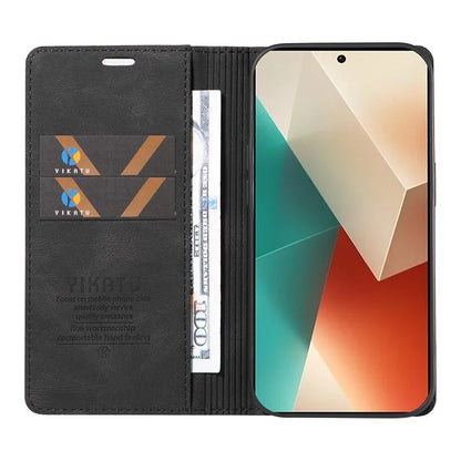 YIKATU YK-004 For Xiaomi Poco X6 5G / Redmi Note 13 Pro 5G Case Leather Skin-Touch Phone Cover Magnetic Auto-Absorbed