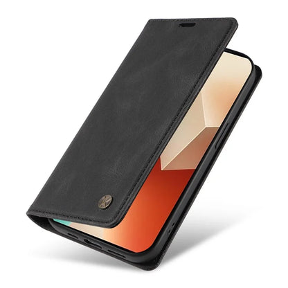 YIKATU YK-004 For Xiaomi Poco X6 5G / Redmi Note 13 Pro 5G Case Leather Skin-Touch Phone Cover Magnetic Auto-Absorbed