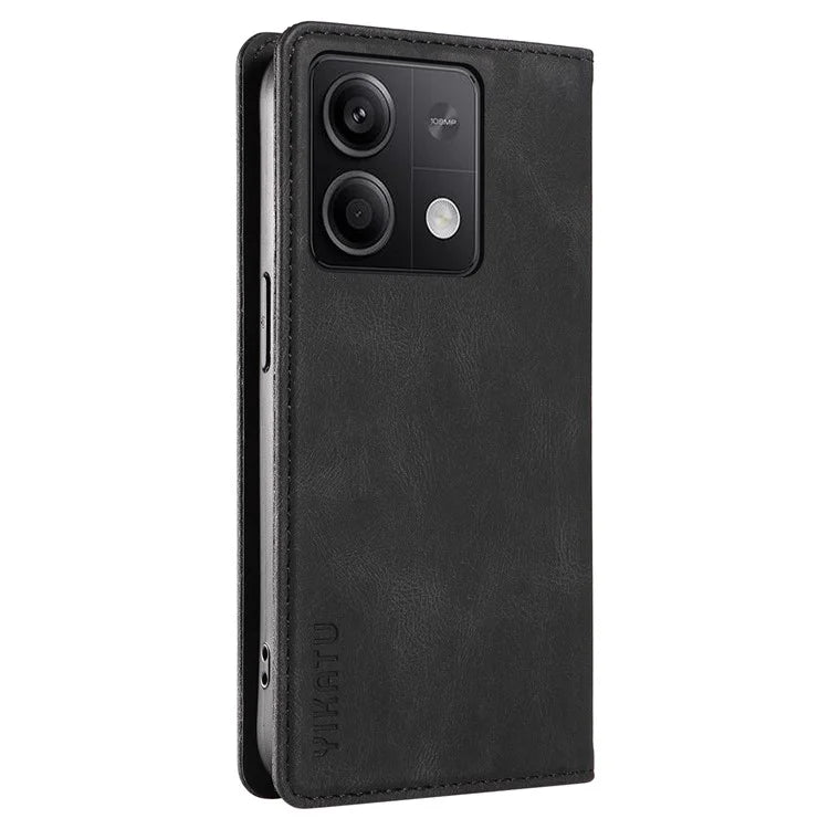 YIKATU YK-004 For Xiaomi Poco X6 5G / Redmi Note 13 Pro 5G Case Leather Skin-Touch Phone Cover Magnetic Auto-Absorbed