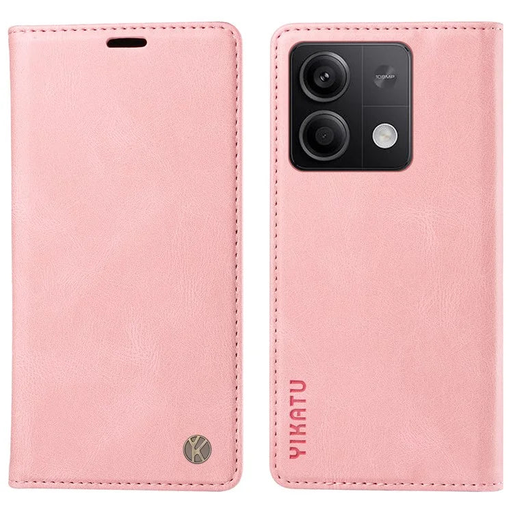 YIKATU YK-004 For Xiaomi Poco X6 5G / Redmi Note 13 Pro 5G Case Leather Skin-Touch Phone Cover Magnetic Auto-Absorbed