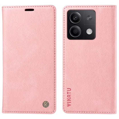 YIKATU YK-004 For Xiaomi Poco X6 5G / Redmi Note 13 Pro 5G Case Leather Skin-Touch Phone Cover Magnetic Auto-Absorbed