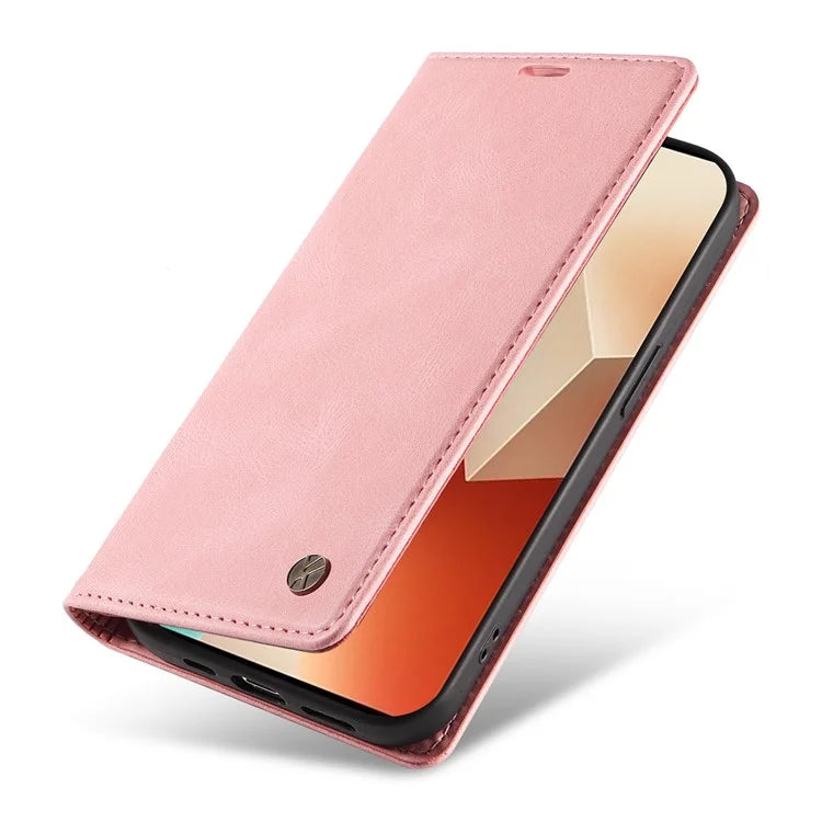 YIKATU YK-004 For Xiaomi Poco X6 5G / Redmi Note 13 Pro 5G Case Leather Skin-Touch Phone Cover Magnetic Auto-Absorbed