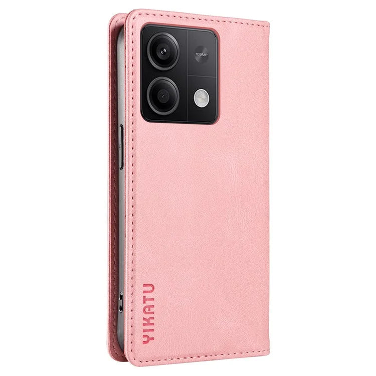 YIKATU YK-004 For Xiaomi Poco X6 5G / Redmi Note 13 Pro 5G Case Leather Skin-Touch Phone Cover Magnetic Auto-Absorbed