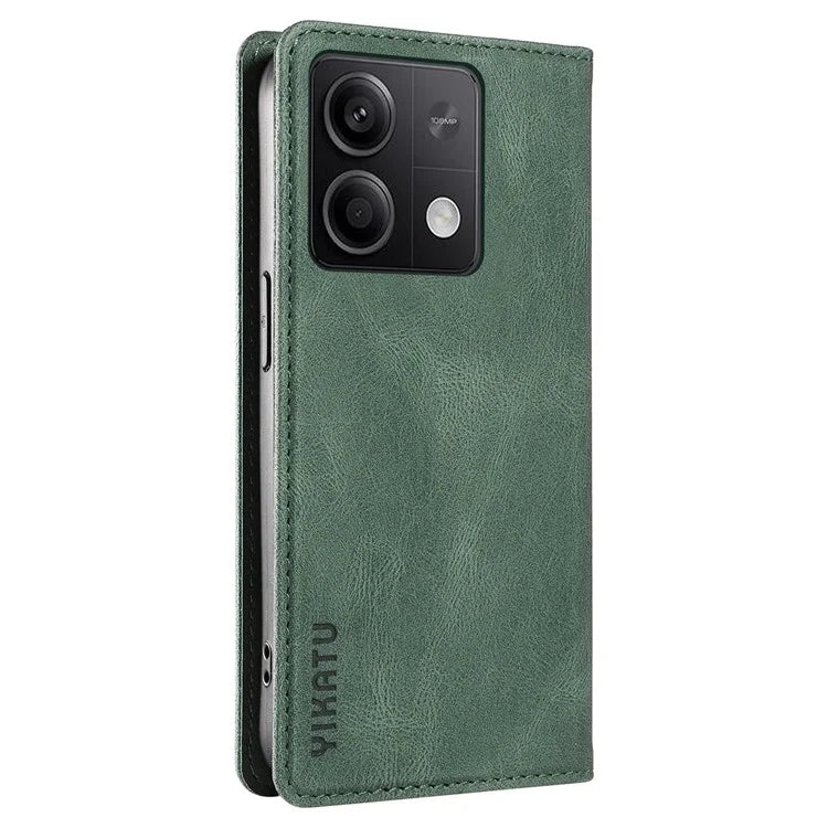 YIKATU YK-004 For Xiaomi Poco X6 5G / Redmi Note 13 Pro 5G Case Leather Skin-Touch Phone Cover Magnetic Auto-Absorbed